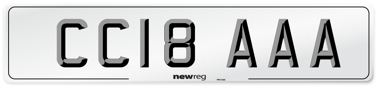 CC18 AAA Number Plate from New Reg